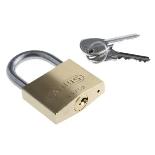 ABUS Key Weatherproof Brass Weatherproof Padlock, 8mm Shackle, 50mm Body - XR0065IB50 product image