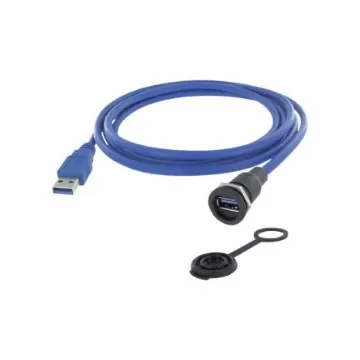 Encitech Connectors USB 3.0, Male M16 to Type A Plug, 0.5m - 1310-1015-01 product image