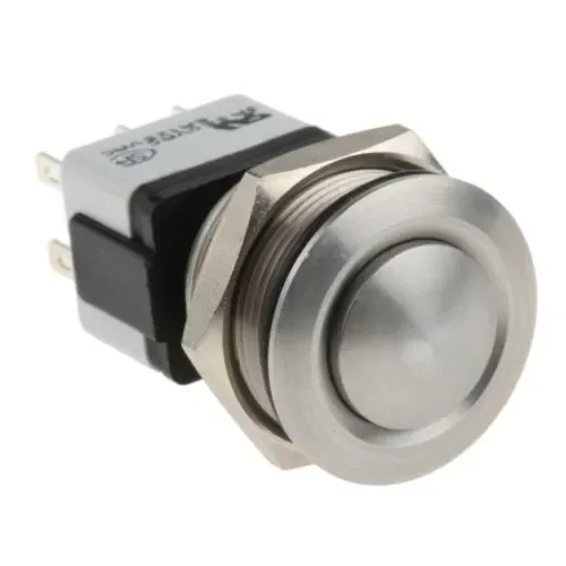 APEM Push Button Switch, Latching, Panel Mount, 22.2mm Cutout, DPDT, IP65 - AV044746A240K product image