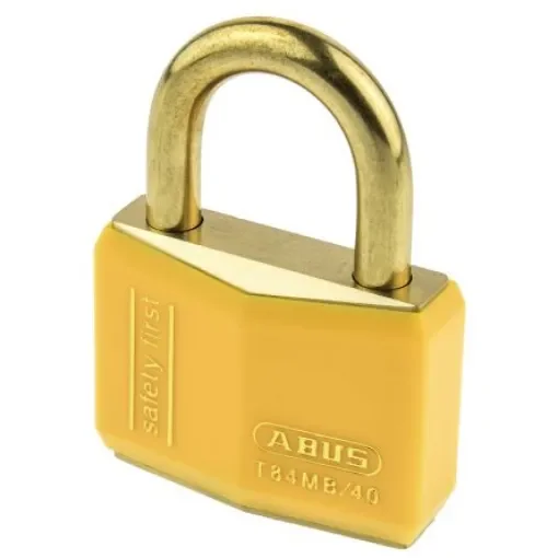 ABUS Key Weatherproof Brass Safety Padlock, 6mm Shackle, 40mm Body - XR0084Y 40 product image