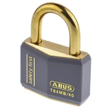 ABUS Key Weatherproof Brass Safety Padlock, 6mm Shackle, 40mm Body - XR0084GY 40 product image