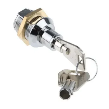 Euro-Locks a Lowe & Fletcher group Company Tumbler Lock, 22.5mm Panel-to-Tongue, 24.2 x 20mm Cutout, Key Unlock - 4361-1400BA product image