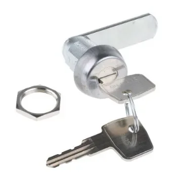 Euro-Locks a Lowe & Fletcher group Company Stainless Steel Camlock, 22mm Panel-to-Tongue, 19.1 x 16mm Cutout, Key Unlock - 1414014 product image