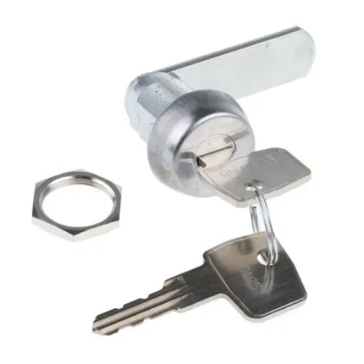 Euro-Locks a Lowe & Fletcher group Company Stainless Steel Camlock, 22mm Panel-to-Tongue, 19.1 x 16mm Cutout, Key Unlock - 1414014 product image