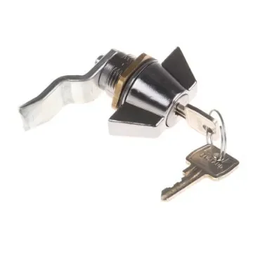 Euro-Locks a Lowe & Fletcher group Company Camlock, 16.1mm Panel-to-Tongue, 20.1 x 22.5mm Cutout, Key Unlock - 0025012 product image