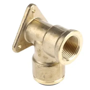 JG Speedfit Brass Pipe Fitting, 90° Push Fit Wall Plate Elbow Adapter, Female 3/4in to Female 22mm - PM22WB product image