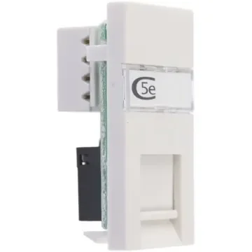 MK Electric Logic Plus Series Female RJ45 Connector, Cat5e Straight - K5845 WHI product image