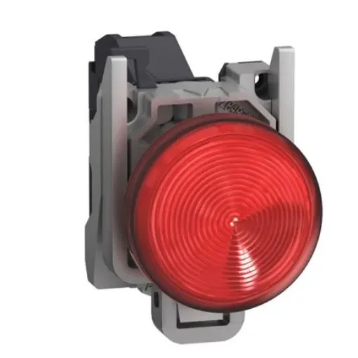 Schneider Electric, XB4B, Fixed Red LED Pilot Light, 22mm Cutout, IP65, Round, 254V - XB4BVBM4GEX product image