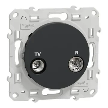 Anthracite Male Socket, Flush Mount - S540451 product image