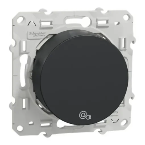 Schneider Electric Odace Series Socket Ethernet Connector, Flush Mount Straight 1 Port - S540490 product image