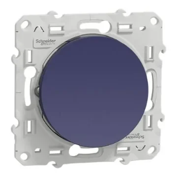 Schneider Electric Blue Rocker Light Switch, 1 Gang, Odace - S550205 product image