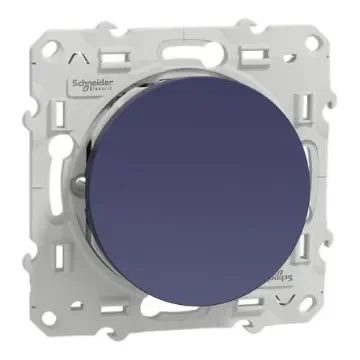 Schneider Electric Blue Push Button Light Switch, 1 Gang, S550 - S550276 product image