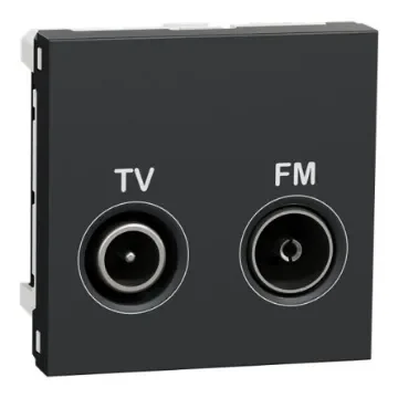 Anthracite Female, Male TV Aerial Connector, Flush Mount - NU345154 product image
