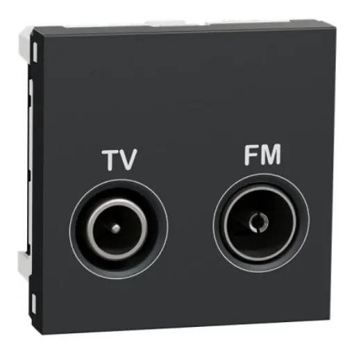 Anthracite Female, Male TV Aerial Connector, Flush Mount - NU345154 product image