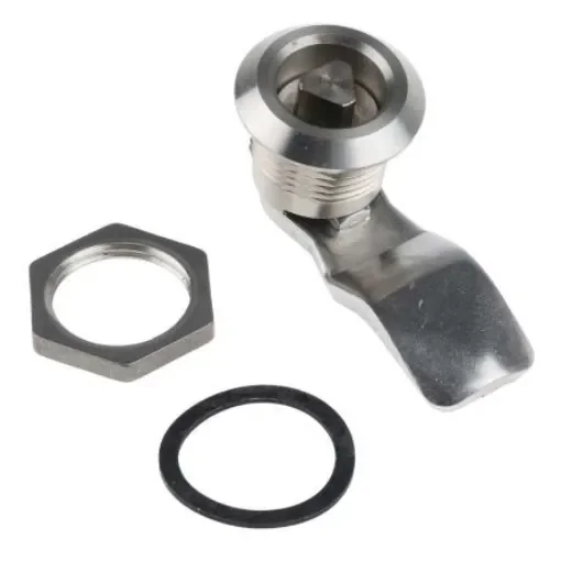 Steinbach & Vollman Stainless Steel Triangular Lock, 18mm Panel-to-Tongue, 20.2 x 22.2mm Cutout, Key Unlock - 06801830 product image