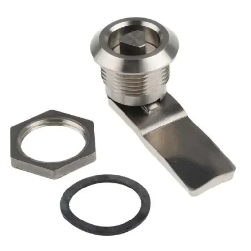 Steinbach & Vollman Stainless Steel Triangular Lock, 20mm Panel-to-Tongue, 20.2 x 22.2mm Cutout, Key Unlock - 3410135 product image