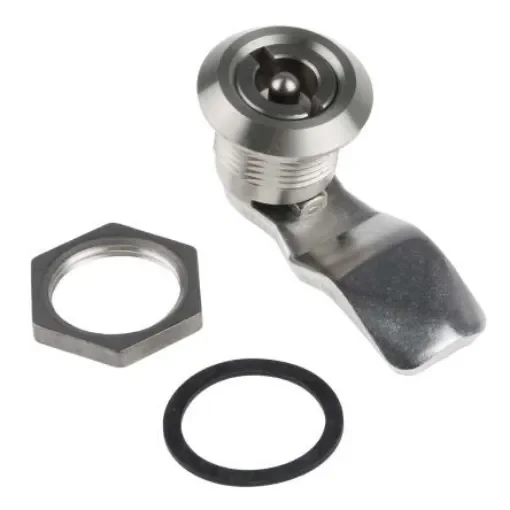 Steinbach & Vollman Stainless Steel Tumbler Lock, 13mm Panel-to-Tongue, 20.2 x 20.2mm Cutout, Key Unlock - 3410185 product image