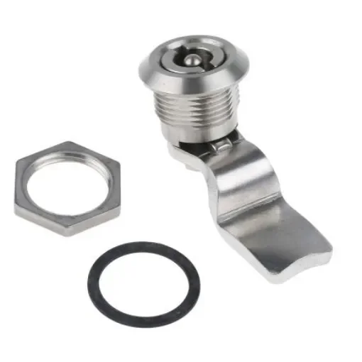 Steinbach & Vollman Stainless Steel Tumbler Lock, 32mm Panel-to-Tongue, 20.2 x 20.2mm Cutout, Key Unlock - 3410220 product image