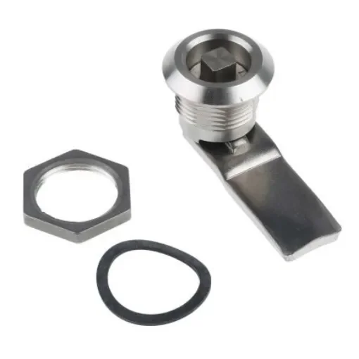 Steinbach & Vollman Stainless Steel Square Lock, 20mm Panel-to-Tongue, 20.2 x 20.2mm Cutout, Key Unlock - 3410258 product image