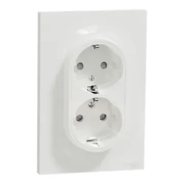Schneider Electric White 2 Gang Cover Plate - S521087 product image