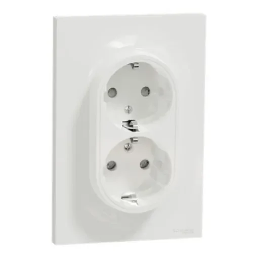 Schneider Electric White 2 Gang Cover Plate - S521087 product image