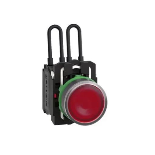 Schneider Electric, XB5A, Screw Mount Red LED Pilot Light, 22.5mm Cutout, IP66, IP67, IP69, IP69K, Round, 24V - XB5AW24B5 product image