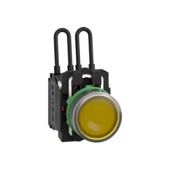 Schneider Electric, XB5A, Screw Mount Amber LED Pilot Light, 22.5mm Cutout, IP66, IP67, IP69, IP69K, Round, 24V - XB5AW28B5 product image