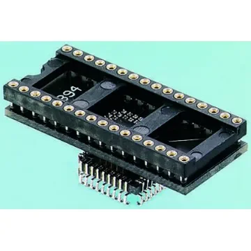 Winslow Straight 1.27 mm, 15.24 mm Pitch IC Socket Adapter, 28 Pin Male DIP to 32 Pin Female PLCC - W9393 product image