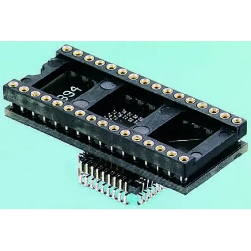 Winslow Straight 1.27 mm, 15.24 mm Pitch IC Socket Adapter, 28 Pin Male DIP to 32 Pin Female PLCC - W9393 product image