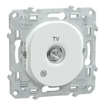 White Male Socket, Flush Mount - S300405 product image