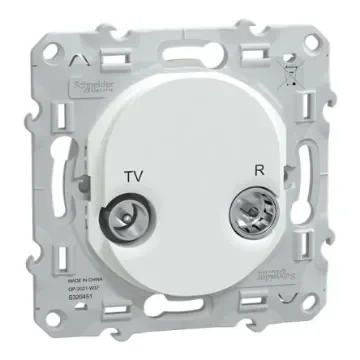 White Male Socket, Flush Mount - S320451 product image