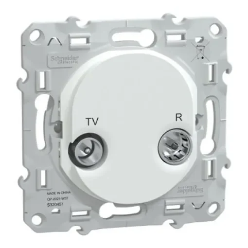 White Male Socket, Flush Mount - S320451 product image