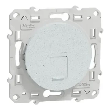 RJ45 White Male Socket, Flush Mount - S510475 product image