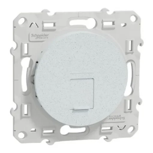 RJ45 White Male Socket, Flush Mount - S510475 product image