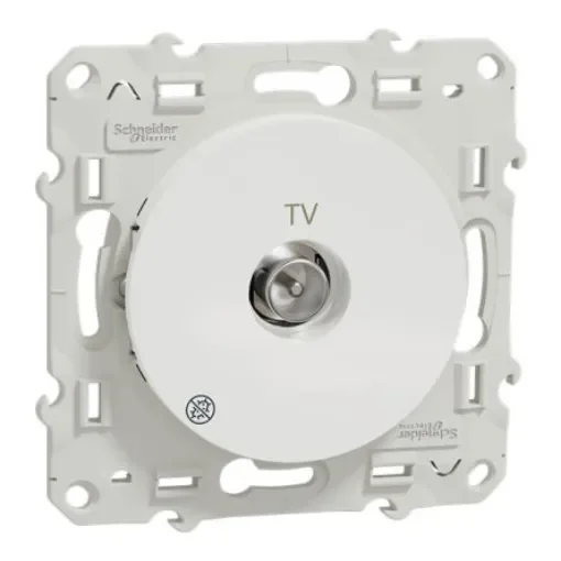 White Male Socket, Flush Mount - S500445 product image