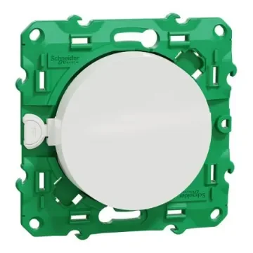 Schneider Electric White Rocker Light Switch, 1 Way, 1 Gang, Odace - S520104 product image