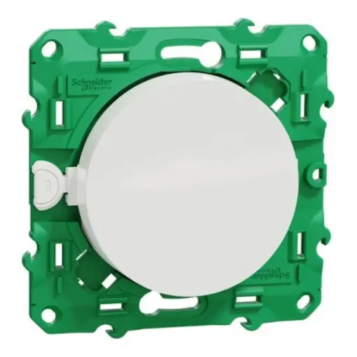 Schneider Electric White Rocker Light Switch, 1 Way, 1 Gang, Odace - S520104 product image