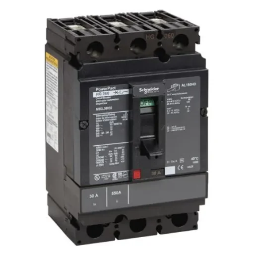 Schneider Electric, PowerPact MCCB 3P 30A, Breaking Capacity 18 kA, DIN Rail Mount - NHGL36030 product image