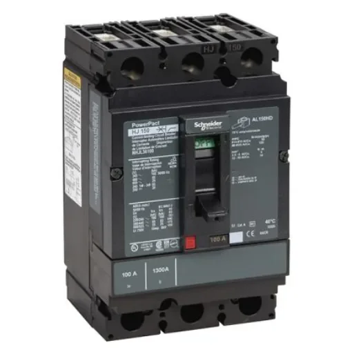 Schneider Electric, PowerPact MCCB 3P 100A, Breaking Capacity 18 kA, DIN Rail Mount - NHJL36100 product image