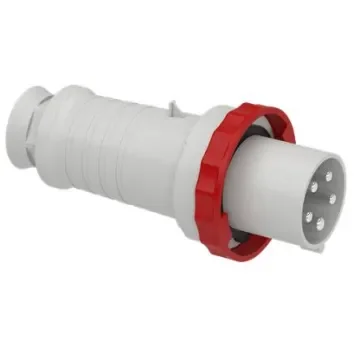 Schneider Electric, 81383 IP67 Grey Wall Mount 3P + N + E Industrial Power Socket, Rated At 63A, 415 V,With Phase product image