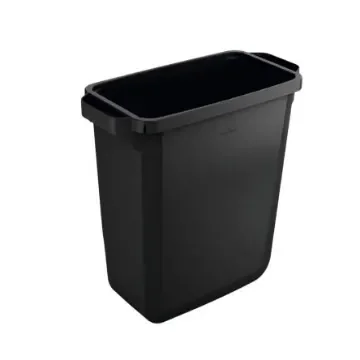 Durable 1800503221 60L Black Plastic Waste Bin product image