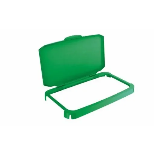 Durable 510 x 285 x 73mm Green Plastic Waste Bin Lid for Durabin, 285mm - 1800500020 product image