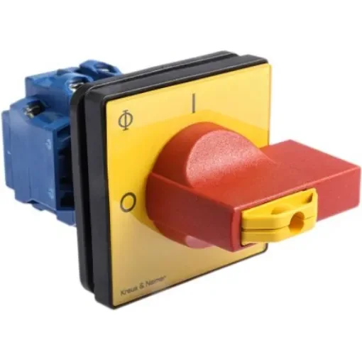 Kraus & Naimer 4P Pole Panel Mount Isolator Switch - 20A Maximum Current, 5.5kW Power Rating, IP65 - KG10B.T204/GBA281.E product image