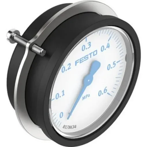 Festo G 1/4 Analogue Pressure Gauge 0bar Panel 68mm Outside Diameter - PAGN-P-63-0.6M-G14-1-CPA product image