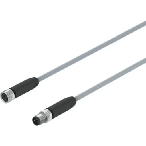 Festo Straight Male 3 way M8 to Straight Female 3 way M8 Actuator/Sensor Cable, 10m - NEBA-M8G3-U-10-N-M8G3 product image