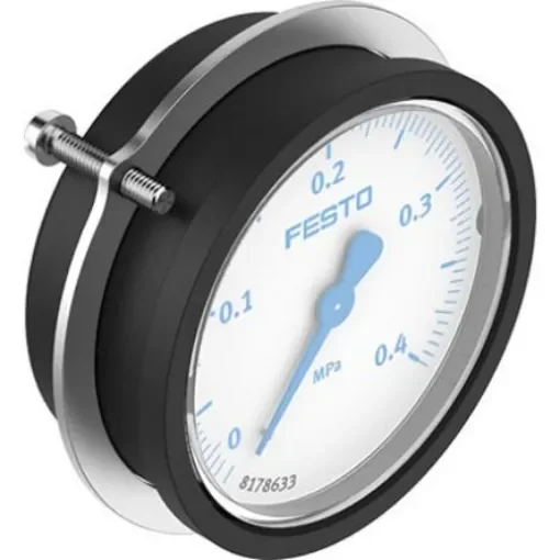 Festo G 1/4 Analogue Pressure Gauge 0bar Panel 68mm Outside Diameter - PAGN-P-63-0.4M-G14-1-CPA product image