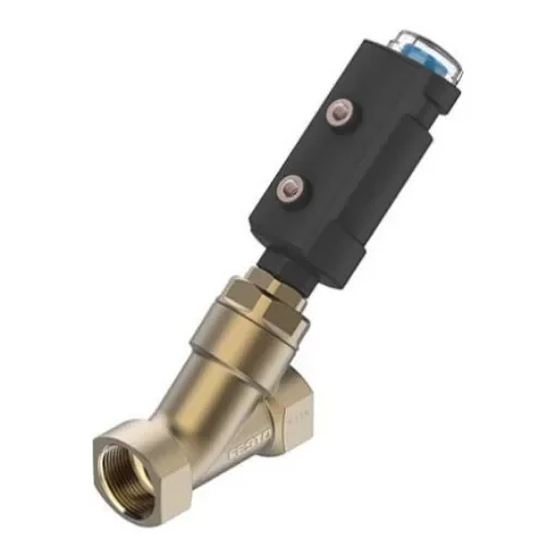 Festo Angle Seat type Pneumatic Actuated Valve, G 1/8in to G 1 1/4in, 0.7 MPa - VZXA-B-TS6-32-M2-B1T-4.4-K-46-17-PM product image