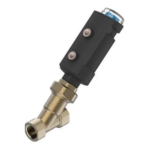 Festo Angle Seat type Pneumatic Actuated Valve, G 1/8in to NPT 1in, 0.8 MPa - VZXA-B-TS7-1"-M2-B1T-8.3-K-46-17-PM product image