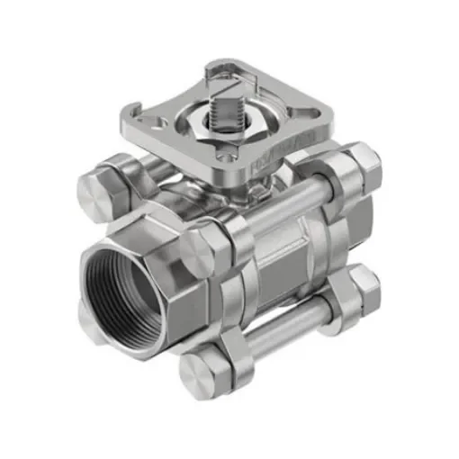 Festo Stainless Steel Ball Valve, Ball Valve, Flanged, 20mm, 63bar Operating Pressure - VZBE-3/4-WA-63-T-2-F0304-V15V15 product image