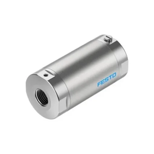 Festo VZQA-C-M22C Series Threaded Pinch Valve, NPT 1/4 Inlet Port x NPT 1/4 Outlet Port, VZQA-C-M22C-6-TT-V2V4S1-2 product image